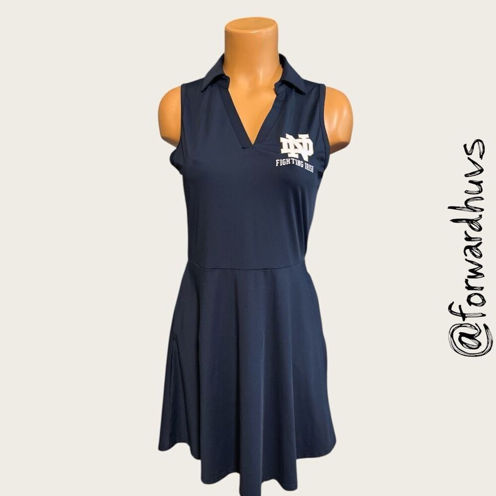 Navy All-Court Tennis Dress – UNBRANDED - ND Fighting Irish Logo - Size Medium